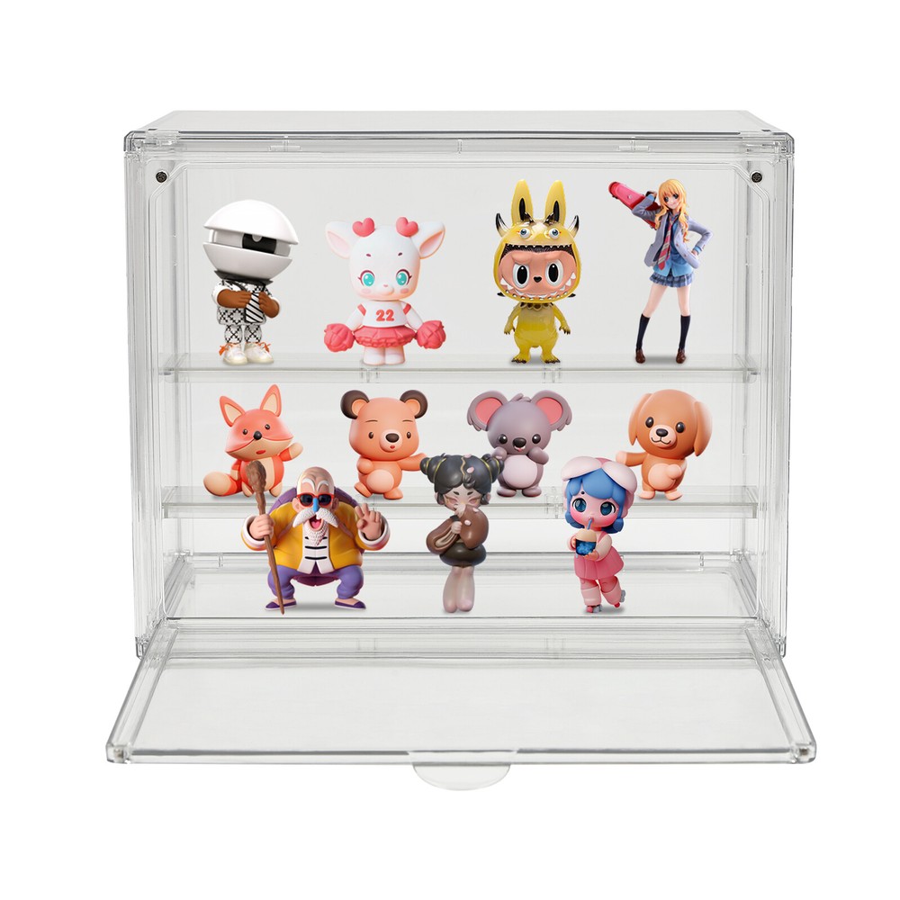 Compact 2-Tier Display Shelf Clear Cake Cupcake Bread Storage Box Display Case