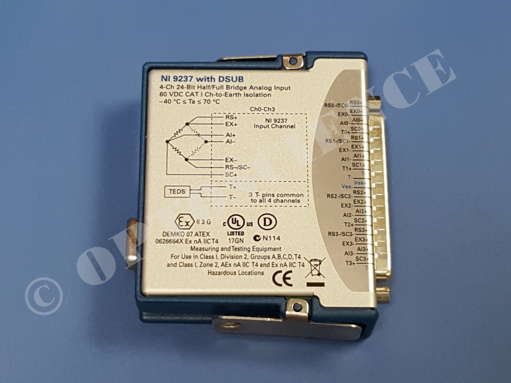 National Instruments NI 9237 cDAQ Strain / Bridge Input Module, D-Sub