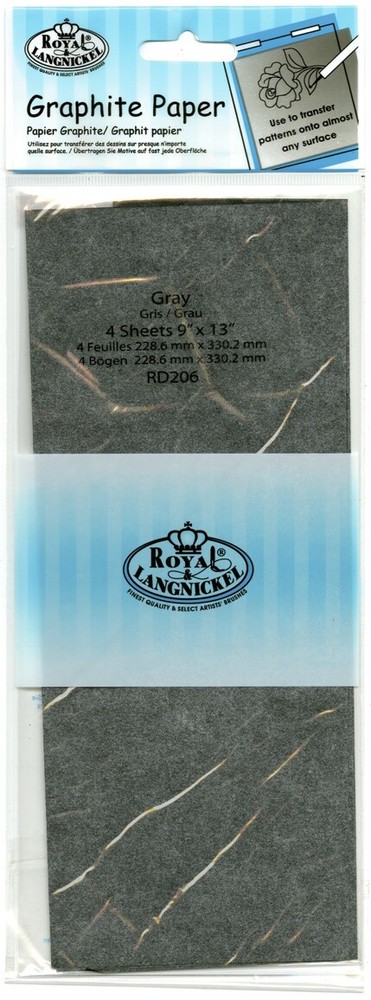 Grey Transfer Paper 9"X13" 4/Pkg