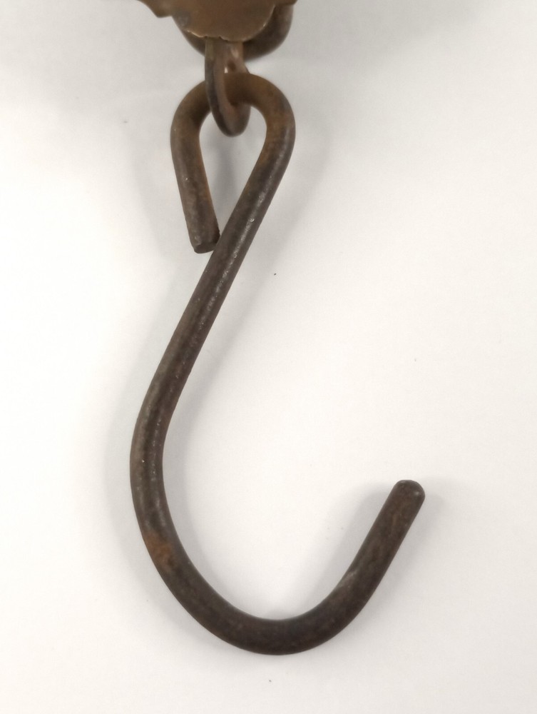 Vintage JOHN CHATILLON & SONS HANGING BRASS SCALE - 0-25 lbs