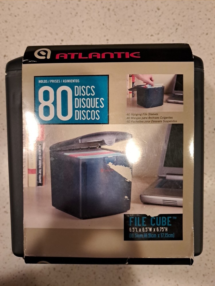 Atlantic 80 Disc File Cube Hardcase CD /DVD / Blu-ray Storage