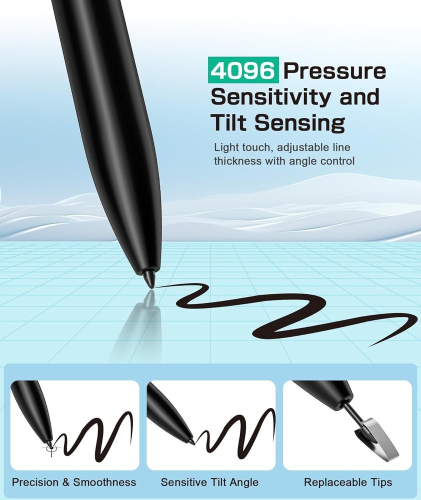 Digital Stylus with Palm Rejection for Remarkable 2 - Precision Writing & 5 Tips
