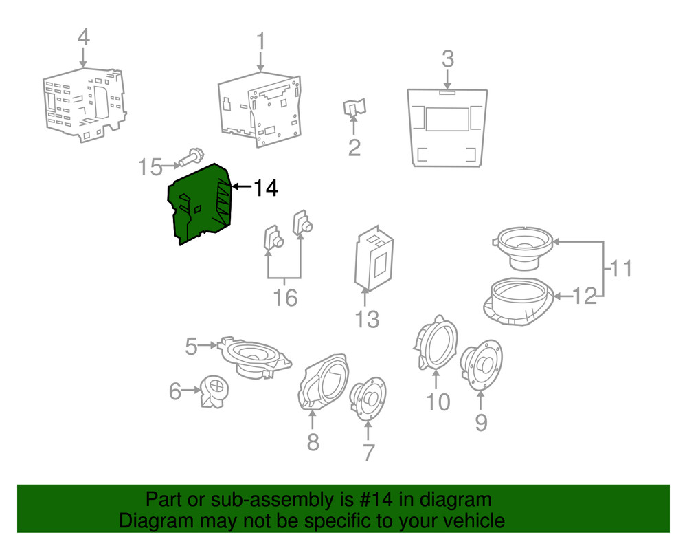 Genuine GM Amplifier Mount Bracket 92184672