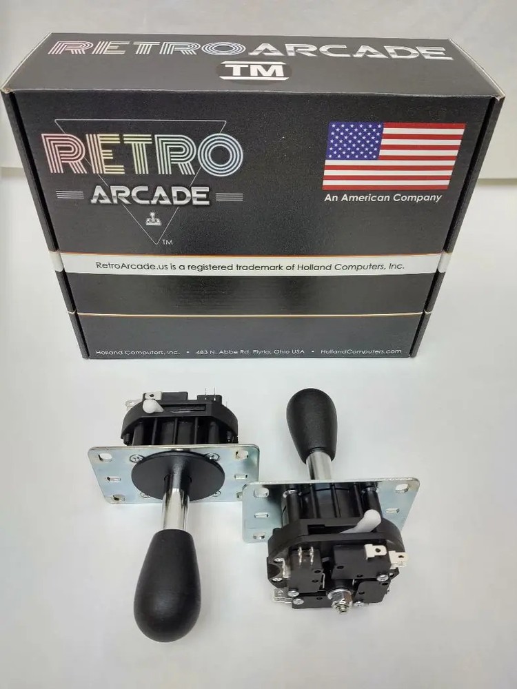 Mag-Stik Arcade Joystick manually switchable 4-8 way Black Magnetically Centered
