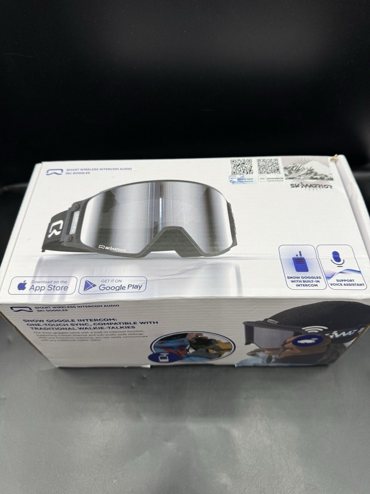 Smart Wireless Intercom Audio Ski Goggles W/ BT, AMOLED Screen, ANC- SKIWARRIOR