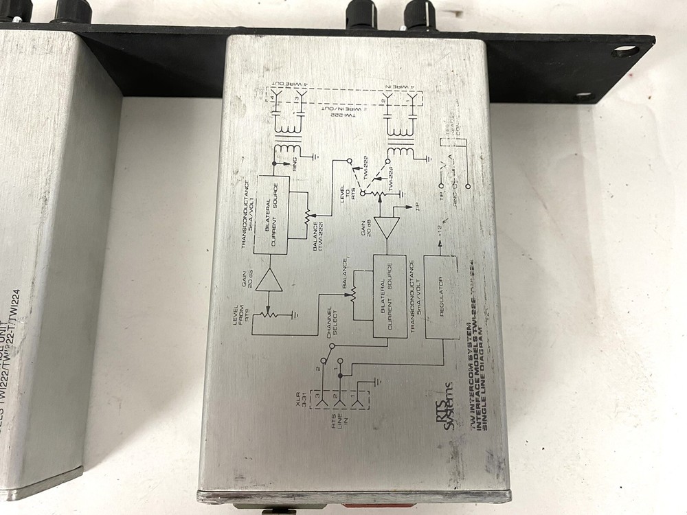 RTS Systems TW 1222 TW 1225