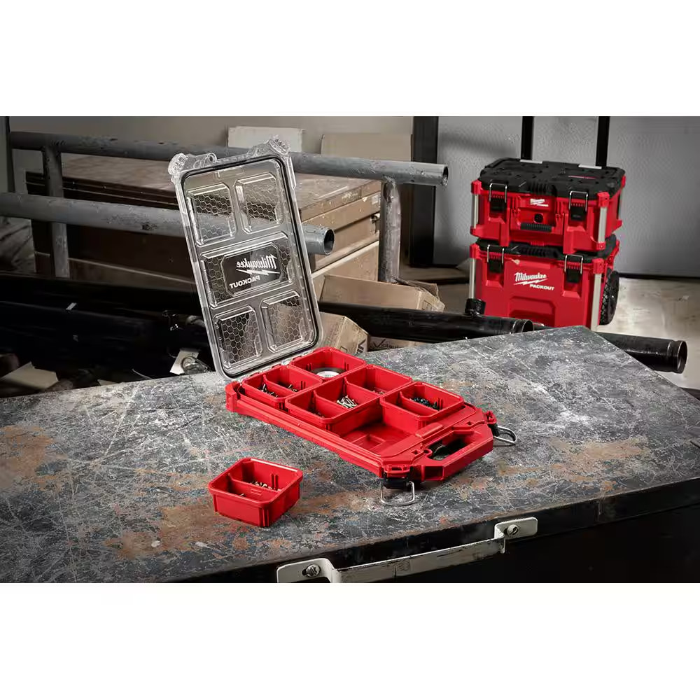 PACKOUT 5-Compartment Low-Profile Compact Small Parts Organizer