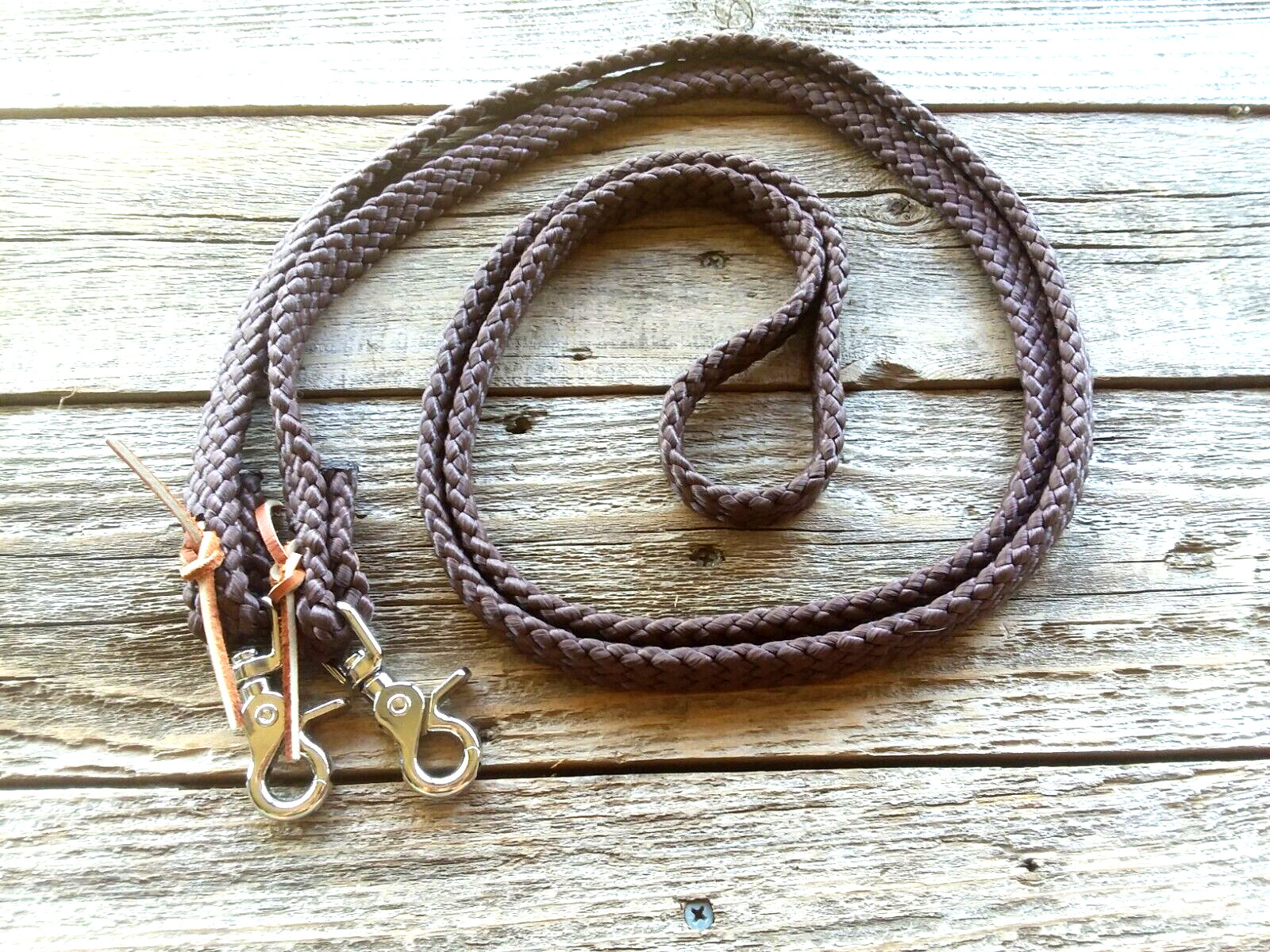 Roping/Trail Reins 3/4" X 8' Flat Braid Brown