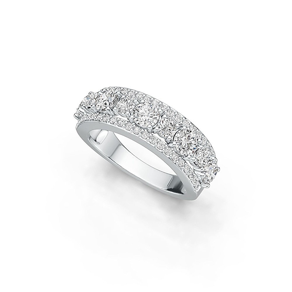 Sterling Silver Semi Mount Ring Setting Round RD 4x4mm White Topaz
