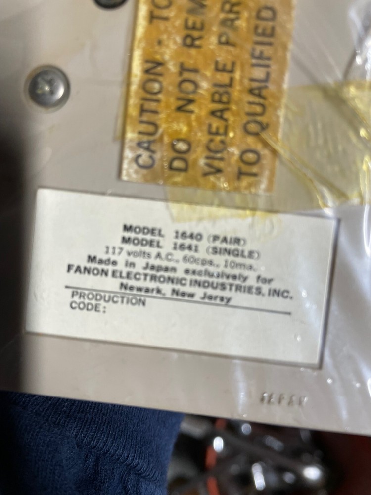 2 Vintage Fanon Intercom Systems Japan NOS Unused Model 1640 Solid State