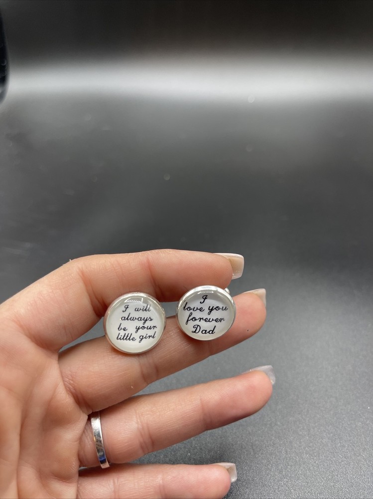 Stunning Vintage Silvertone Cuff links #D641