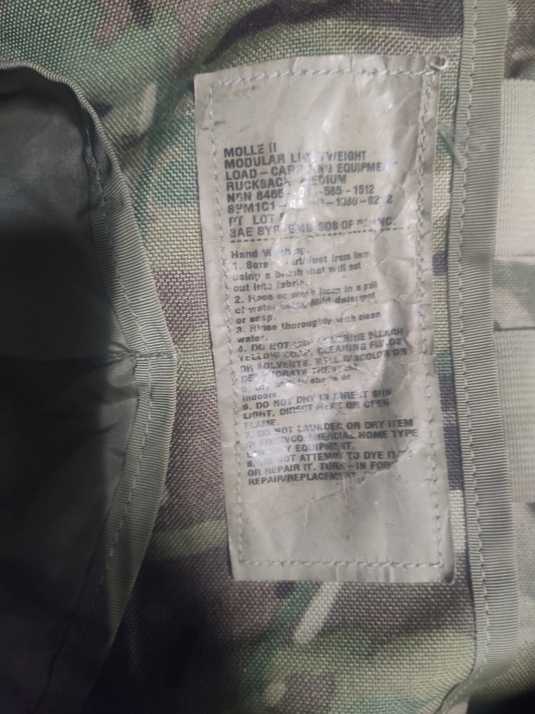 USGI OCP/Multicam Molle II OCP Medium Rucksack Complete Assembly Repaired