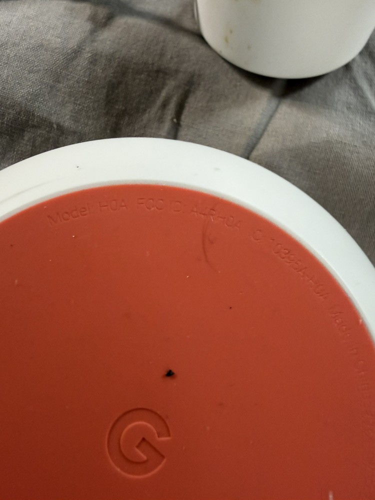 Grey Google Home Mini Model H0A w Power Cord and Nothing Else