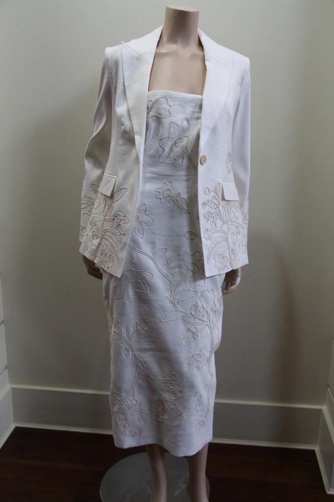 2025 NEW AUTHENTIC VERONICA BEARD Long & Lean Dickey Jacket $848 in Off White