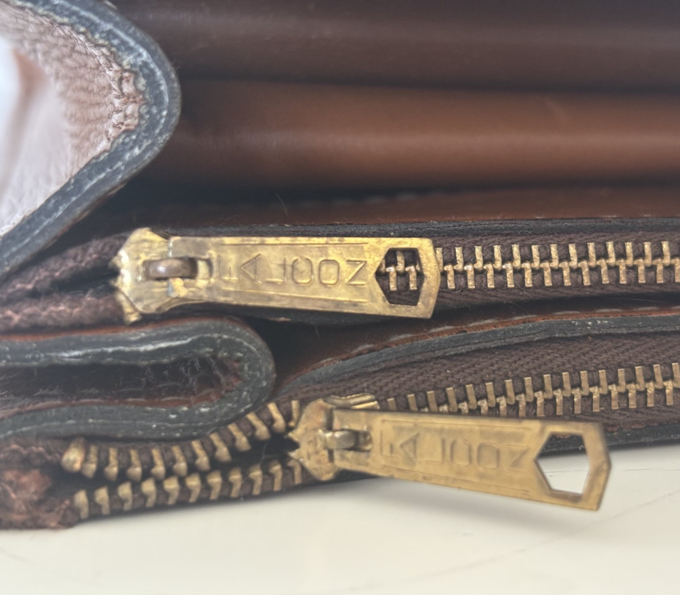 Leather Executive Briefcase w/ Padfolios + Metal Calculator Sleeve Vintage ABC