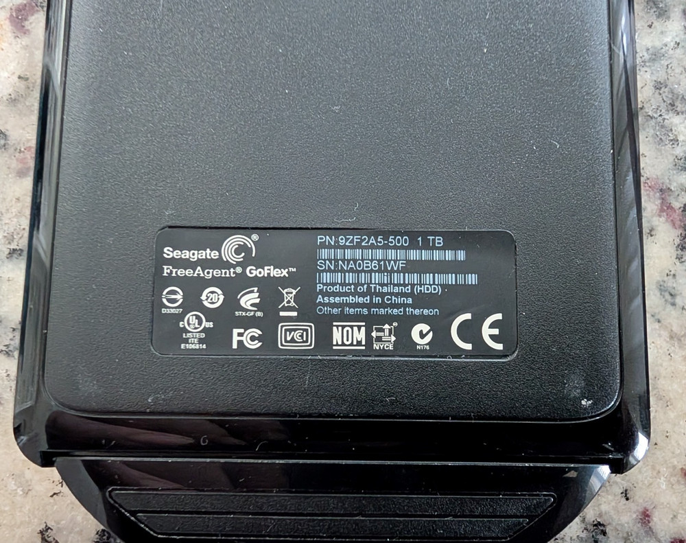 Seagate FreeAgent Goflex 1TB External Hard Drive
