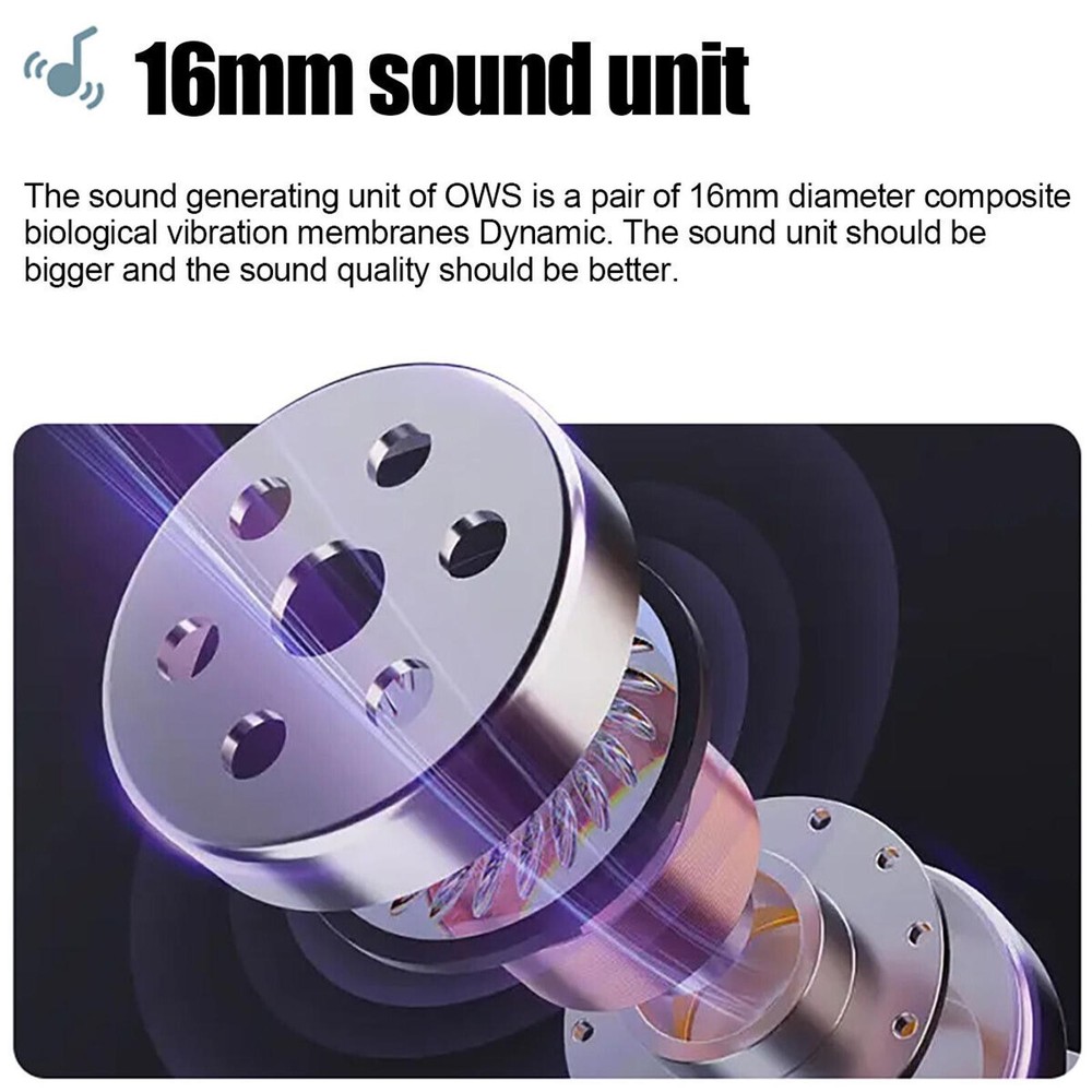 Bluetooth5.2 Wireless Earphone Stereo Noise Reduction Headphone Hanging headset.