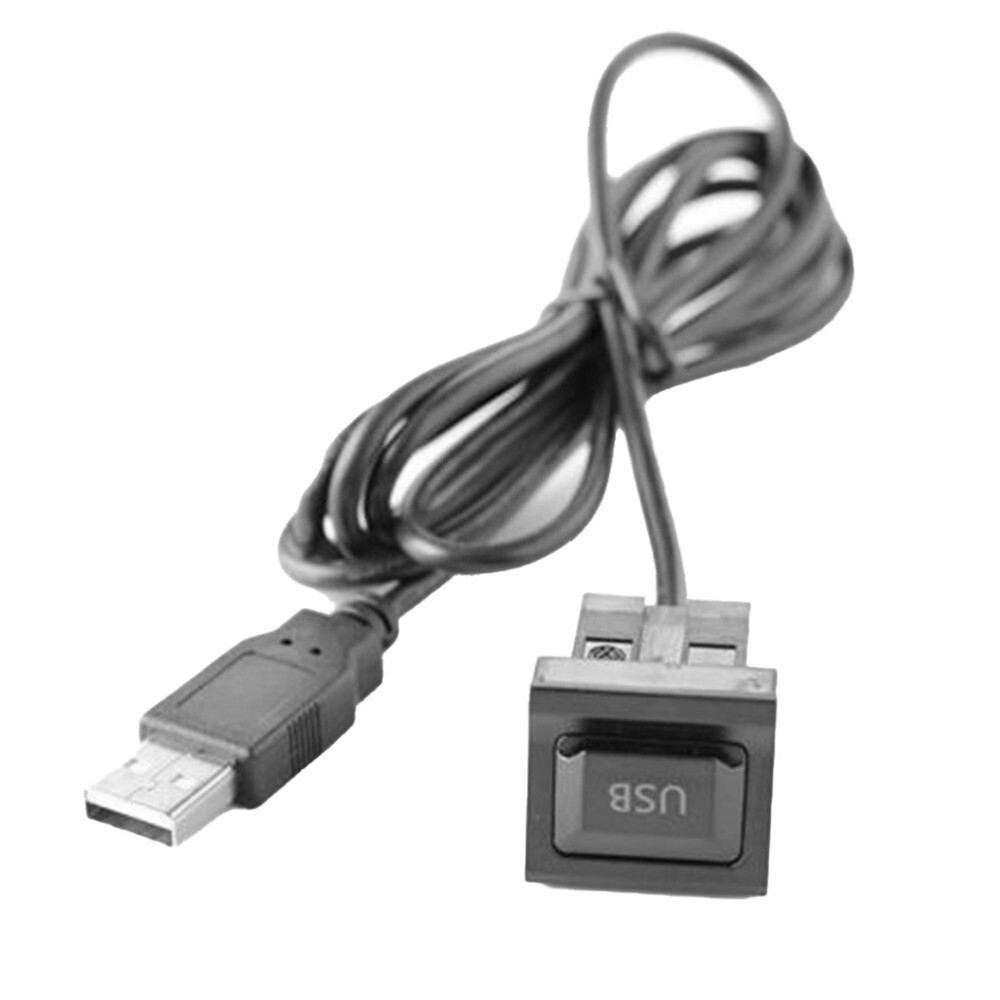 Car for DASH Flush Mount AUX USB Port Panel Dual USB Extension Adapter Cable