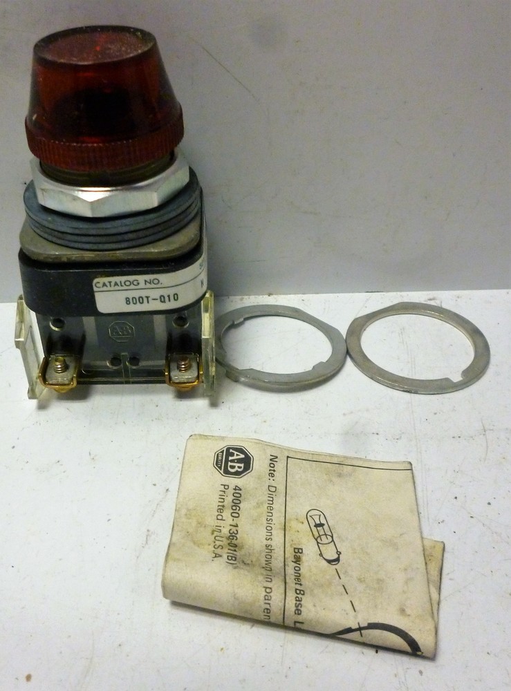 Allen-Bradley 800T-Q10R Red Pilot Light