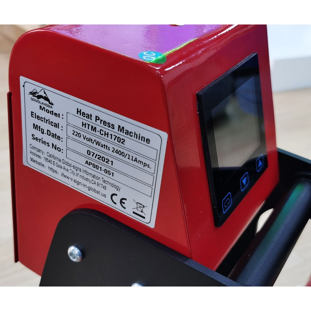 Auto Open 16 x 20 ClamShell Heat Press Machine Vertical Version Slide Out