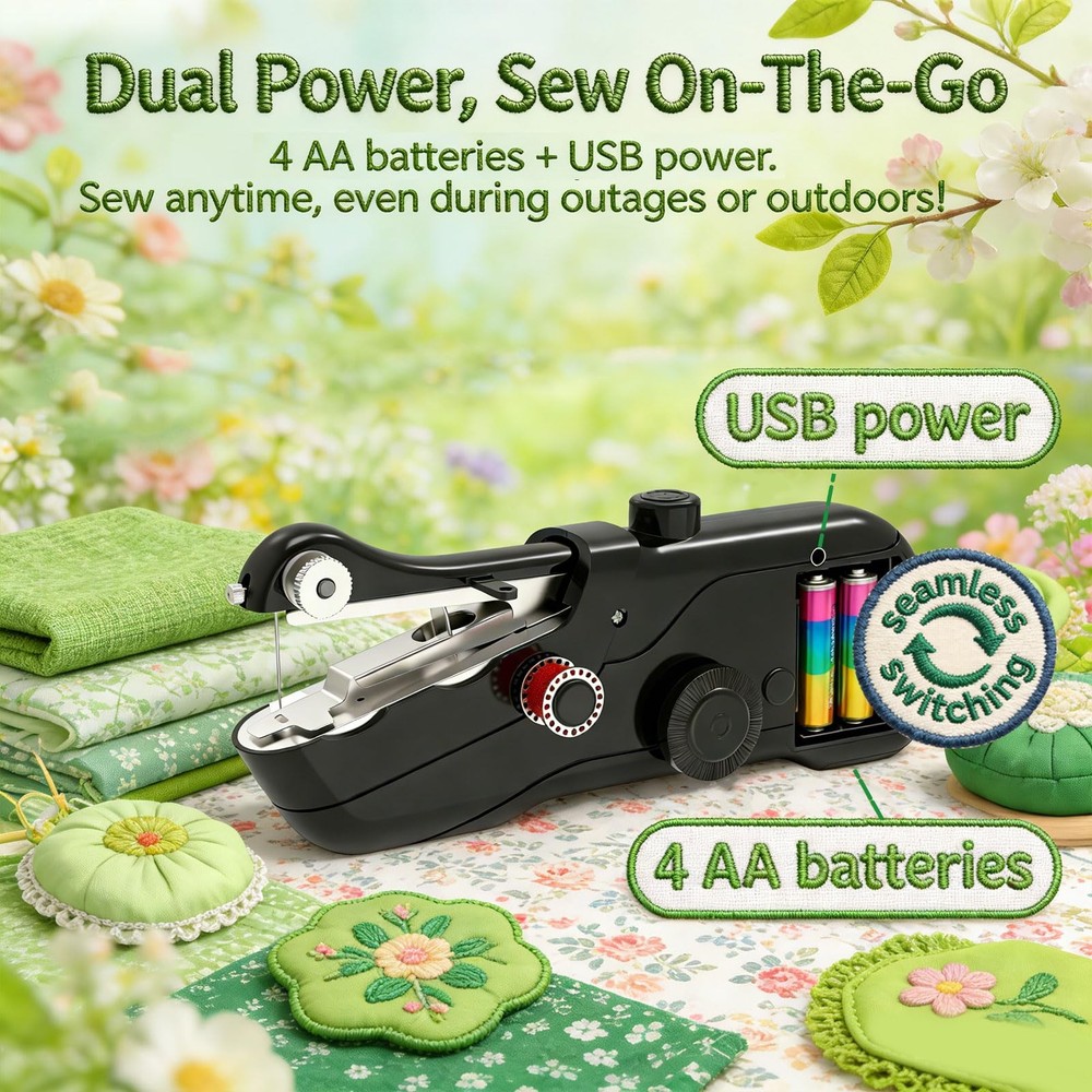 Handheld Sewing Machine,Portable Mini Sewing Machine for Beginners with Sewin...