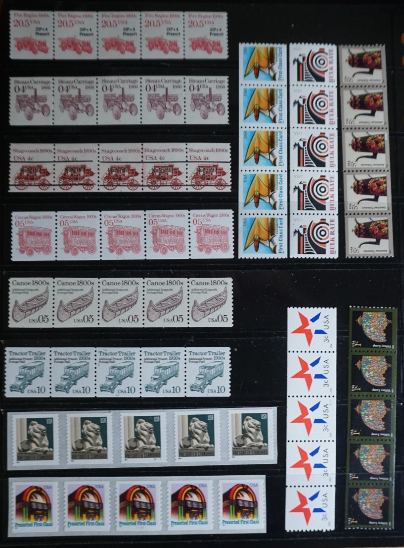 Excellent lot of Plate Number Coils MNH stamps