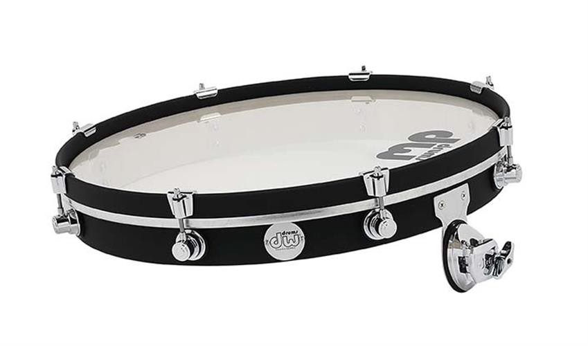 DW Design Series Pancake Drum, 2.5x20, Black Satin Lacquer w/Chrome Hardware