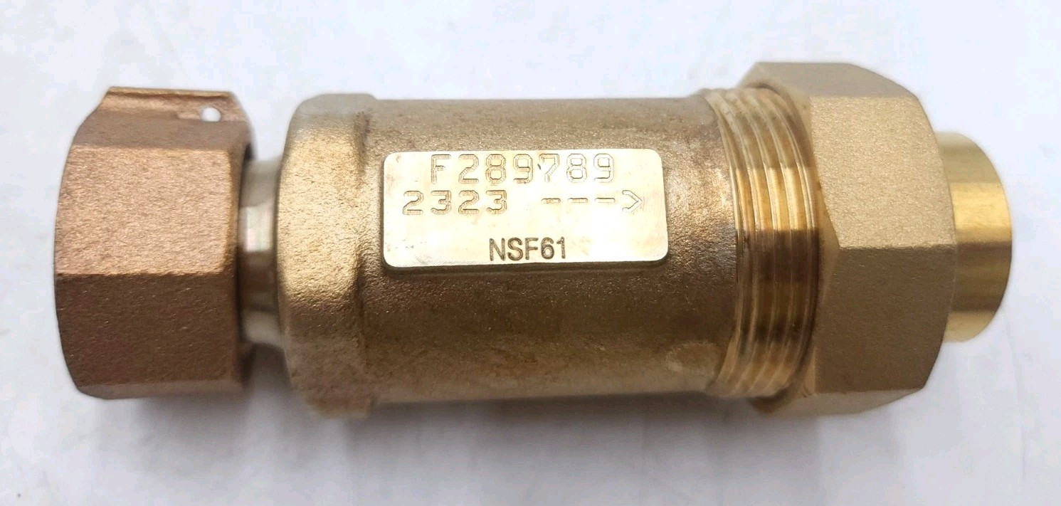 Zurn Wilkins 1UFMX34UF-700XL Dual Check Valve Outlet 3/4" FNPT / Inlet 1" FMTC