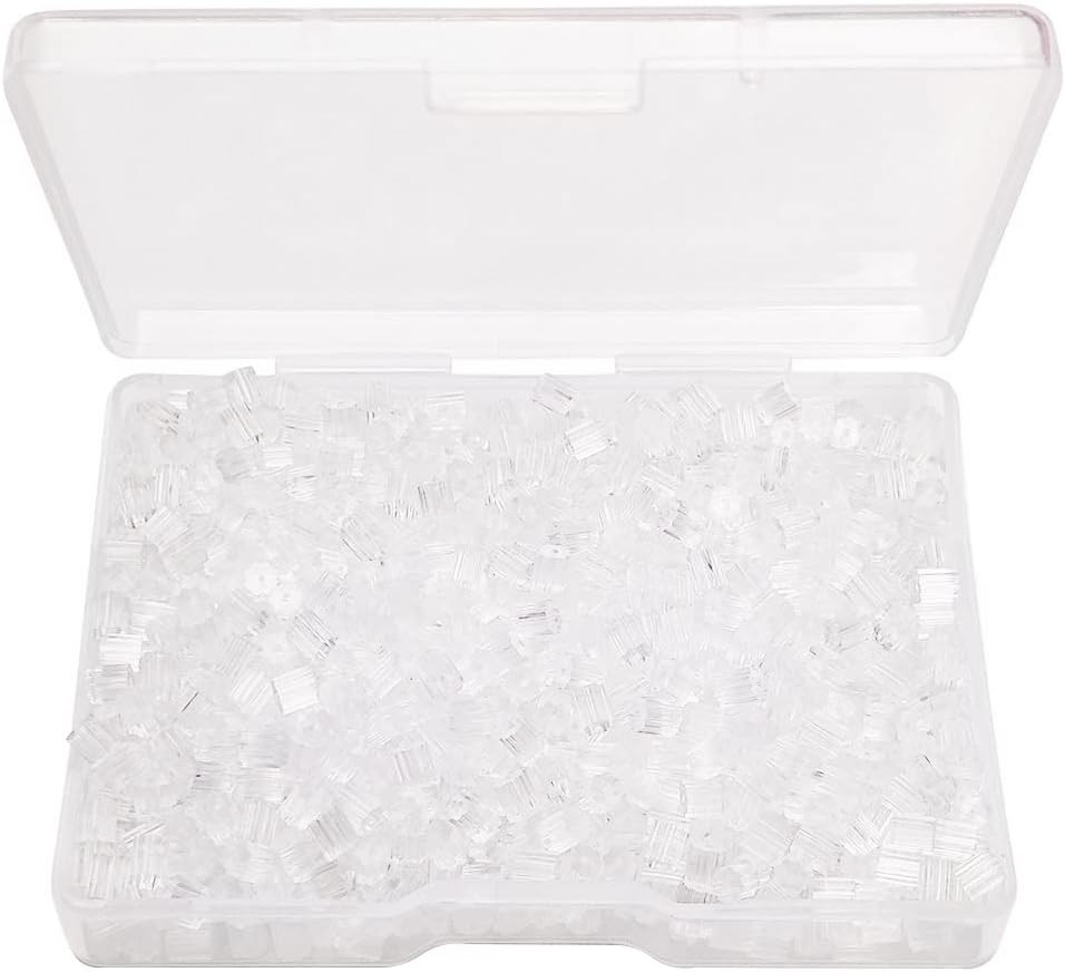 Earring Backs Silicone Soft Clear 1000 Pcs New