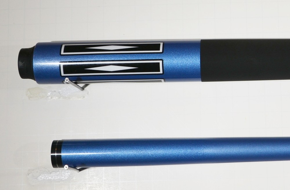 2 PC Pool Cue high quality Graphite Billiards,custom New vintage Lt Blue design