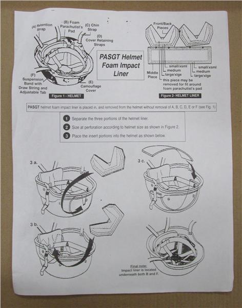 Army Helmet Foam Liner