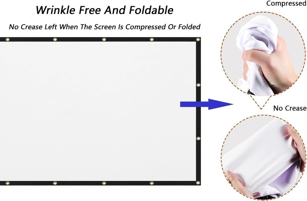 Lightweight 16:9 120" Projector Screen for Indoor/Outdoor