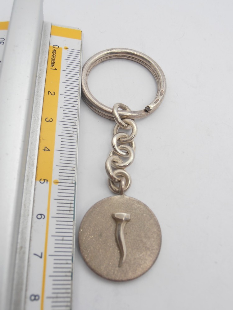 Nail: 925 Silver Keychain with Nail