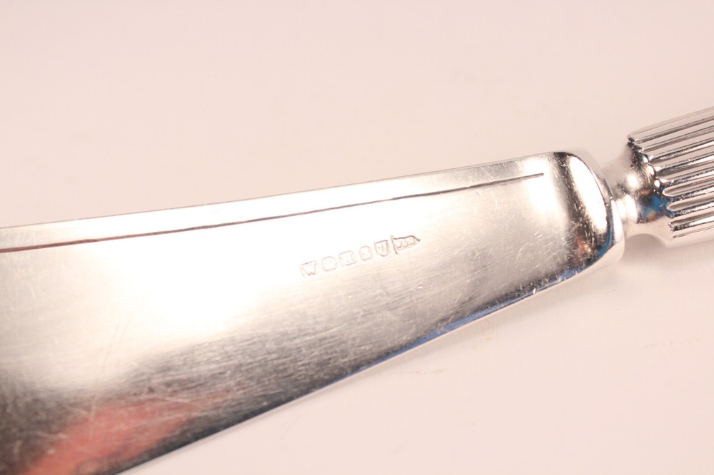 Antique Kitchen Walker & Hall Sterling Silver Wedding Cake Knife Pie Server