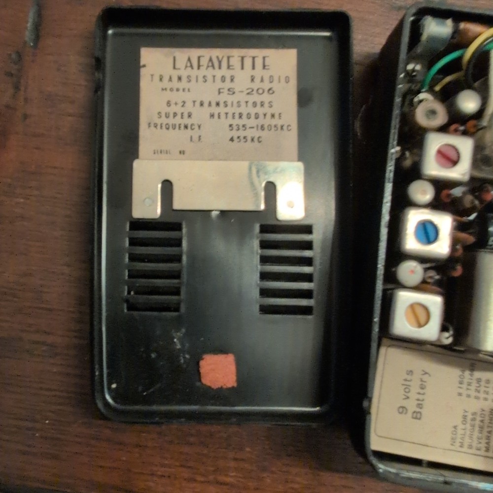 VINTAGE LAFAYETTE TRANSISTOR SIX FS-206 Tested Read