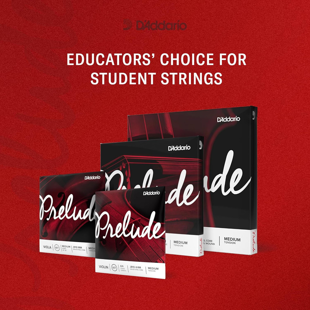 D'Addario Prelude Cello Single D String, 4/4 Scale, Medium Tension, Model: J1012