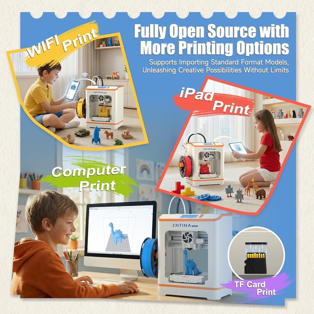 High Precision FDM 3D Printer Auto Leveling Large Build Volume DIY Printing