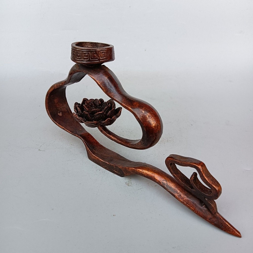 Copper Incense Burner Lotus Cloud Backflow Creative Home Decor Handcrafted