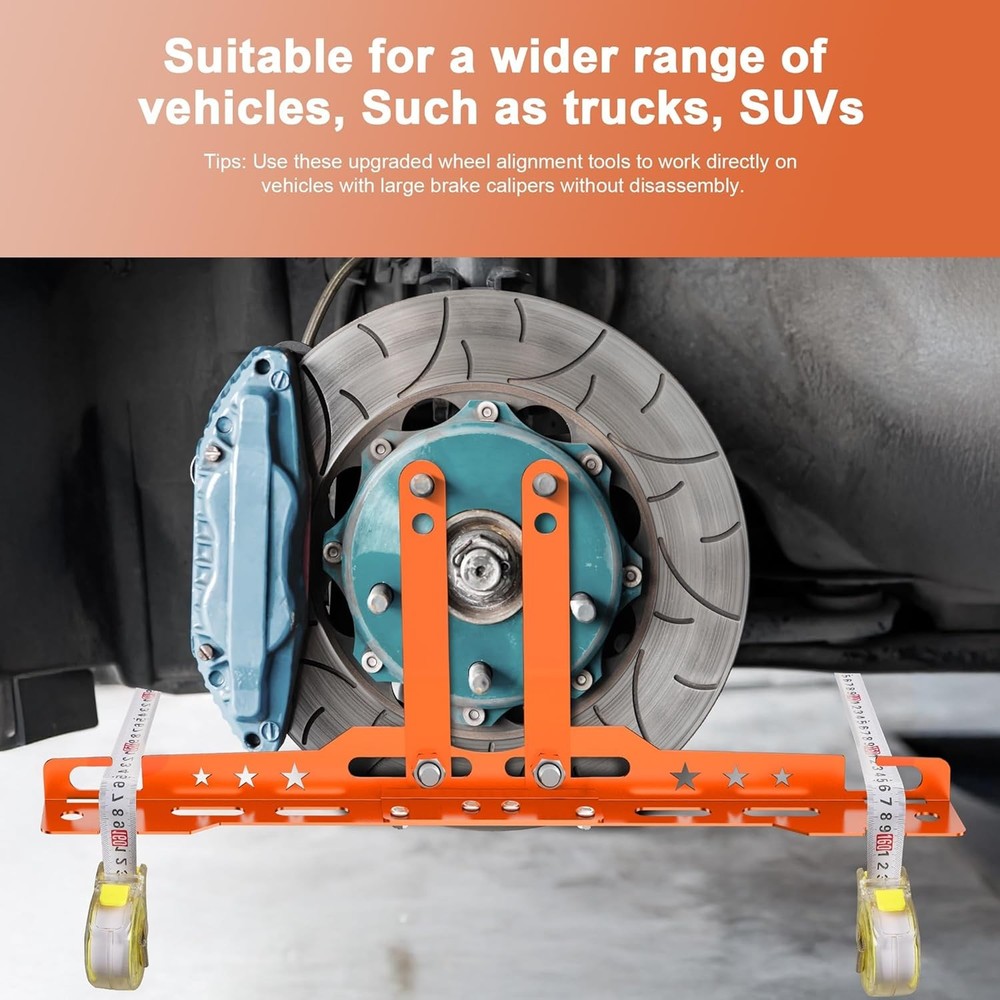 2 PCS Wheel Toe Alignment Tool Plate Automotive Wheel Alignment Tool - Orange