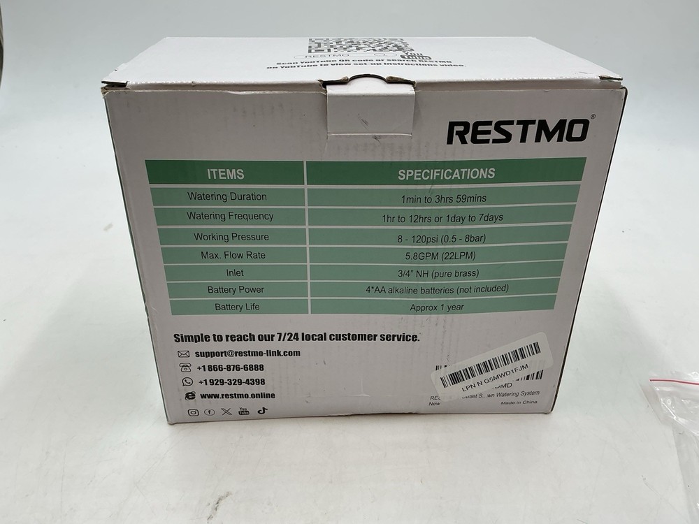 RESTMO 4-Outlet Sprinkler Timer with Brass Inlet 4 Zone Programmable Water 4028F