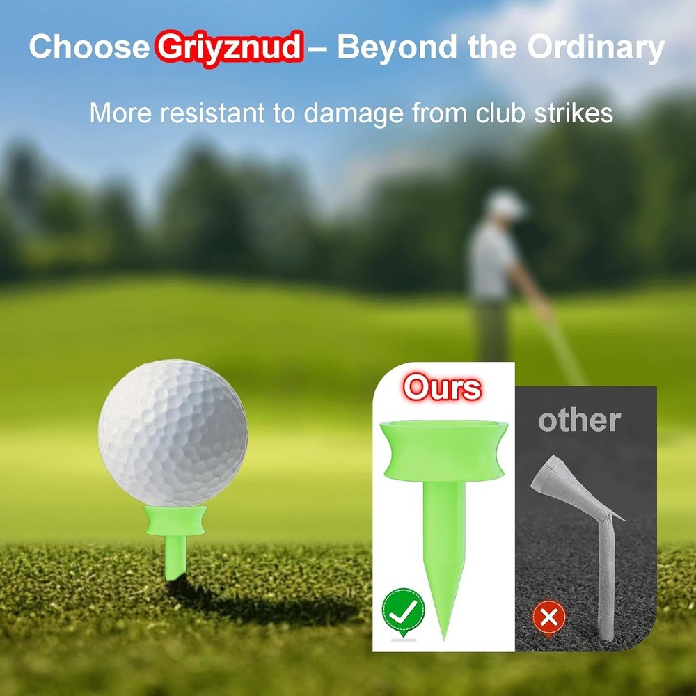 100 Pack 0.82" Golf Tees, Enhanced Durability & Stability, Engineered to Mini...