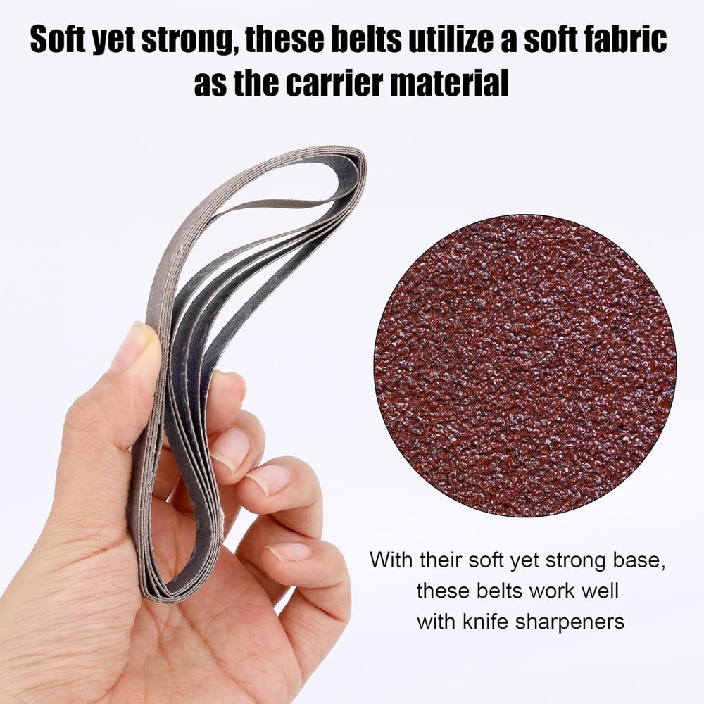 45pcs Replacement Knife Sharpener Belts for Work Sharp, 1/2" x 12" Multi-Grit To
