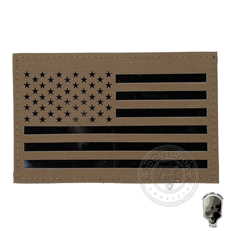 TMC Tactical Patch Camo Army Morale Patch Large US Flag Military Wargame