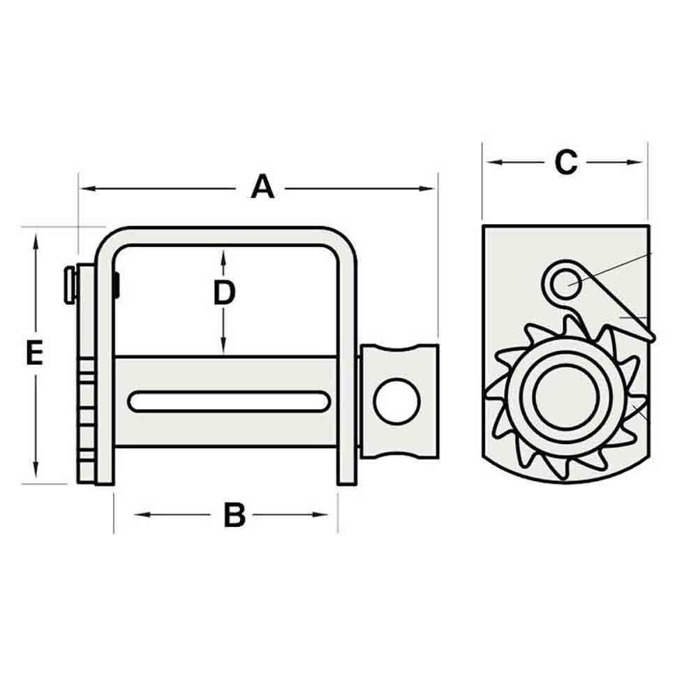 Ancra Low Profile Flatbed Winch (43564-16)