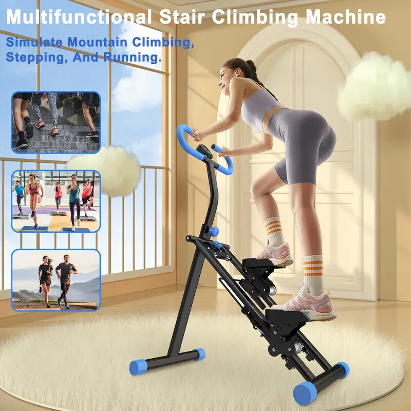 Stair Stepper Vertical Climber Machine Compact Folding Cardio Exercise Climber