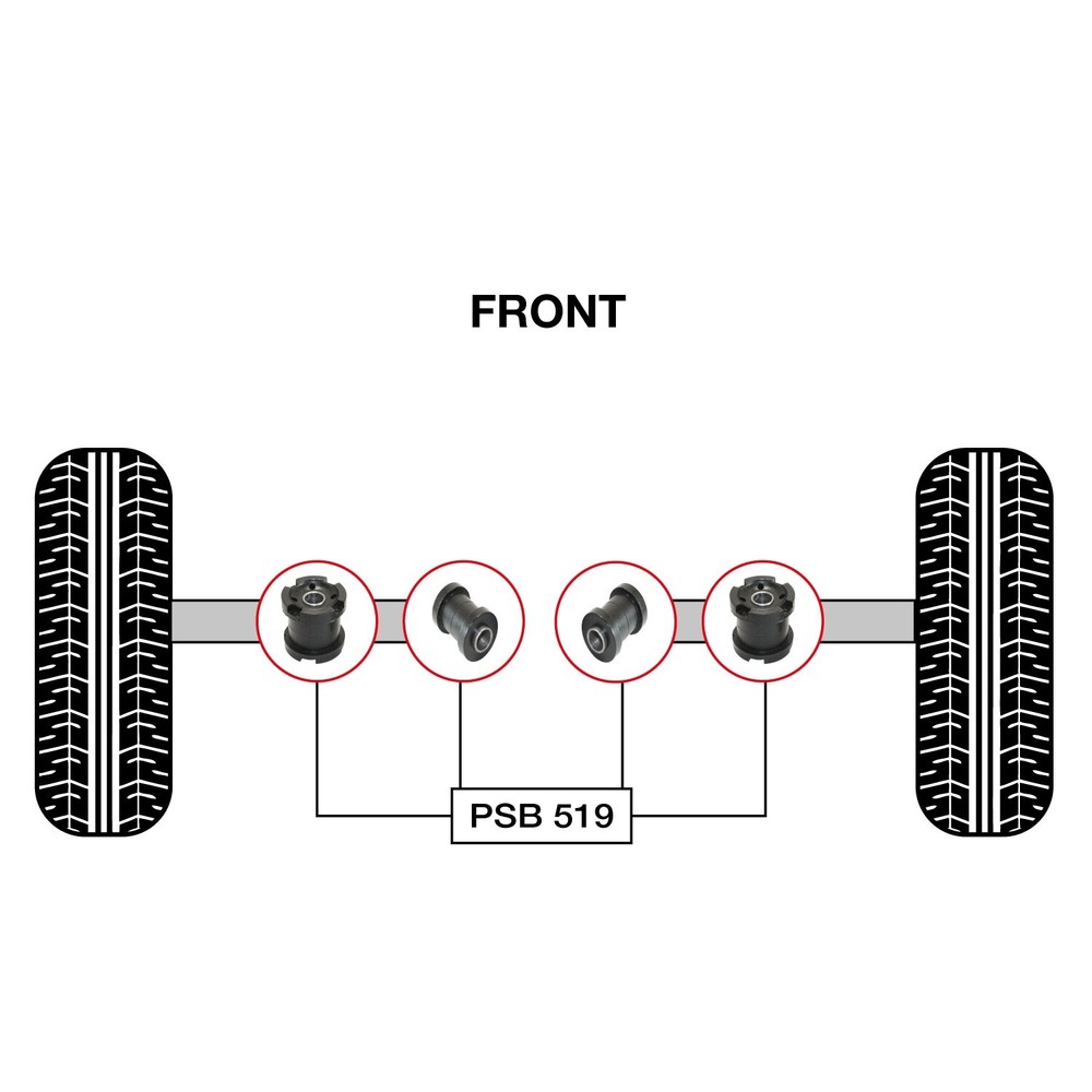 4x Toyota Camry (87-91) Front Lower Control Arm Polyurethane Bushing Kit