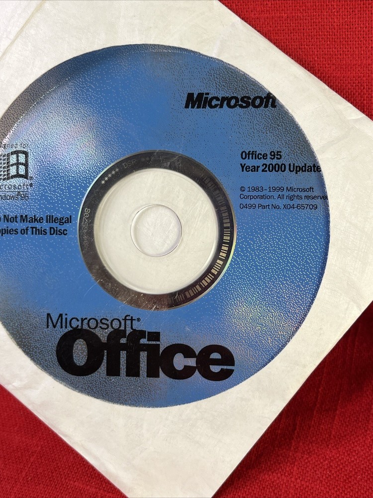 Microsoft office 95 Year 2000 Update Operating System Y2K UPDATE CD