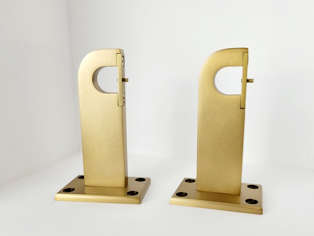 Restoration Hardware Bayonne Solid Brass End Brackets Small LBB Open Box
