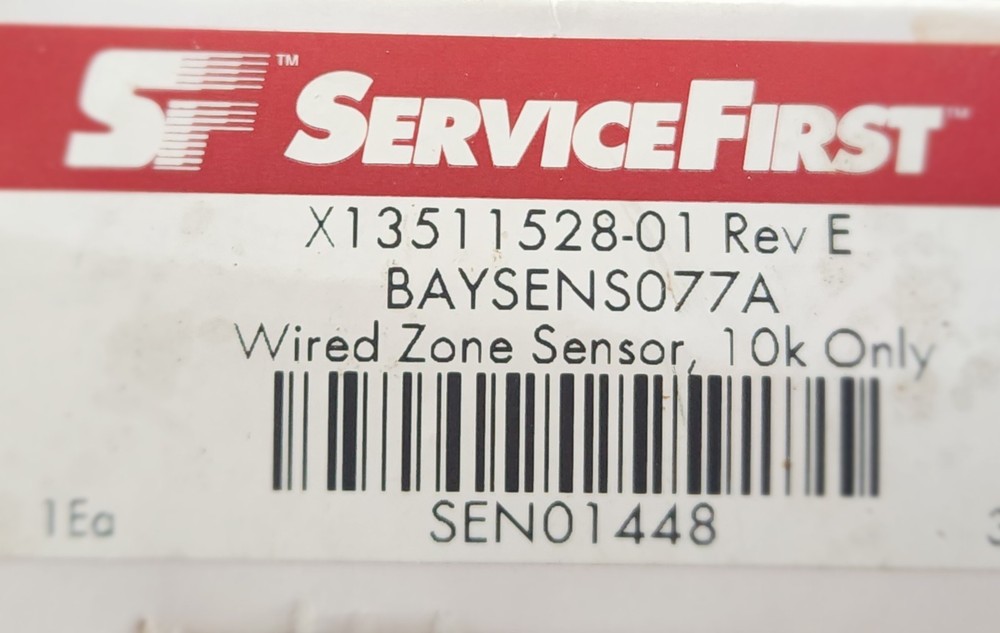 Trane SEN01448SENSOR; ZONE, REMOTE ROOM SENSOR, 10K (BAYSENS077AA)
