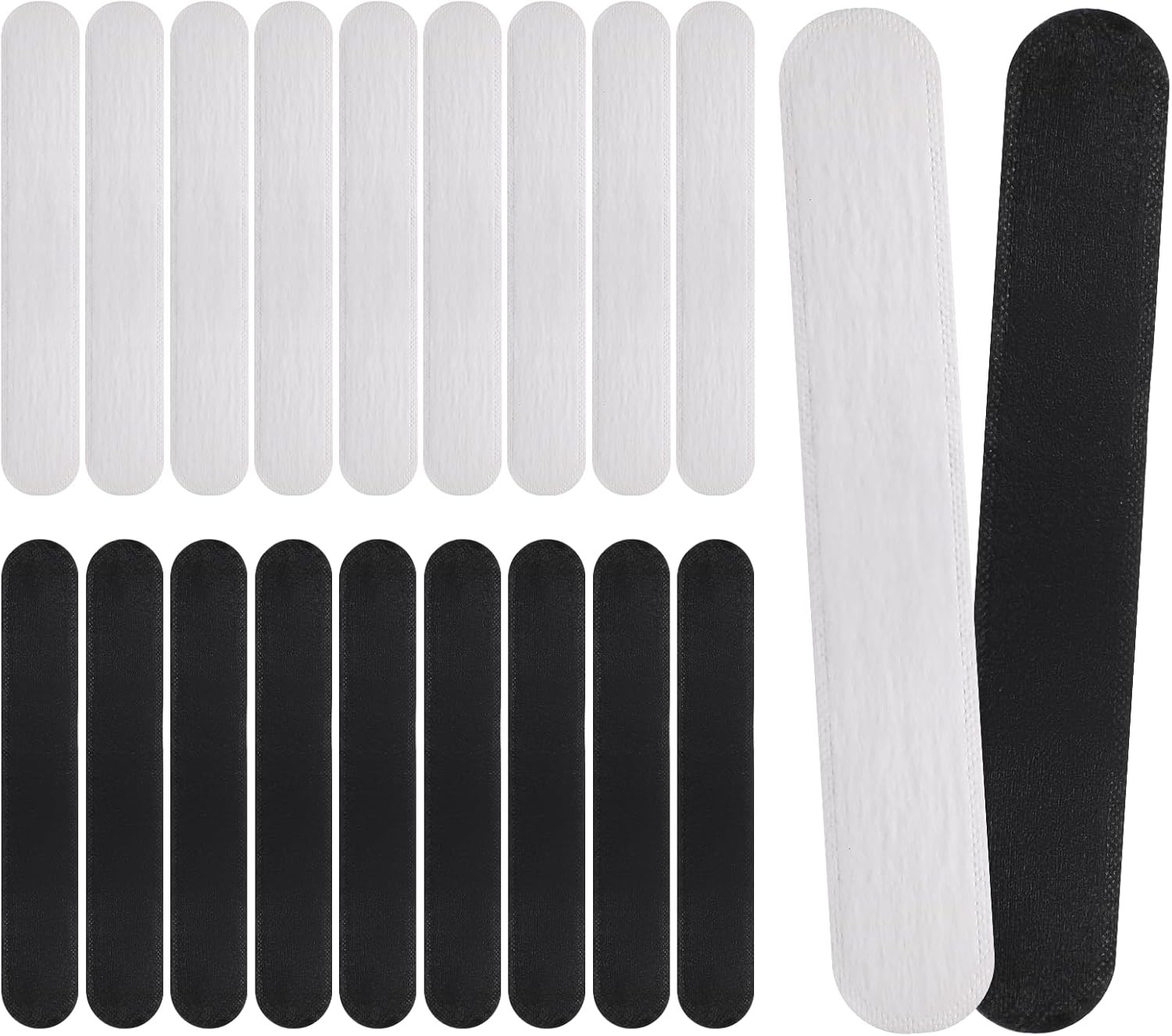20 Pcs Hat Sweat Liners, Protector Self One Size, Black, White